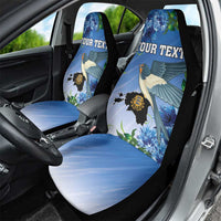 Personalized Estonia Car Seat Cover Barn Swallow Cornflower Flower
