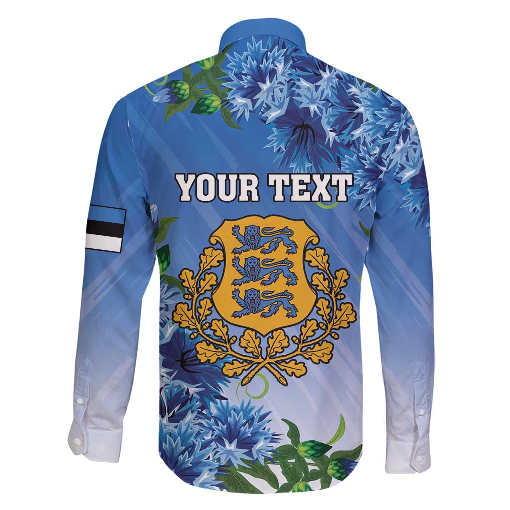 Personalized Estonia Family Matching Long Sleeve Bodycon Dress and Hawaiian Shirt Barn Swallow Cornflower Flower