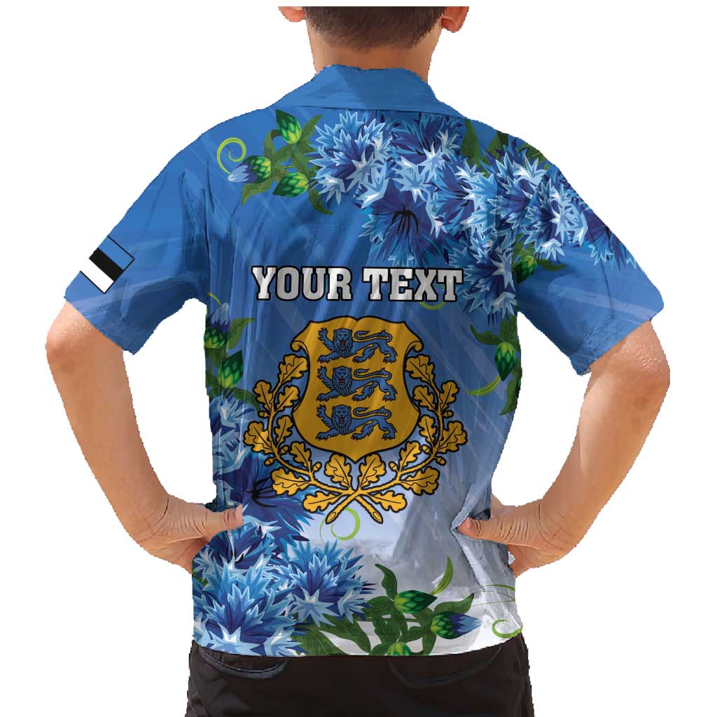 Personalized Estonia Family Matching Mermaid Dress and Hawaiian Shirt Barn Swallow Cornflower Flower