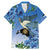 Personalized Estonia Family Matching Mermaid Dress and Hawaiian Shirt Barn Swallow Cornflower Flower