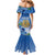 Personalized Estonia Family Matching Mermaid Dress and Hawaiian Shirt Barn Swallow Cornflower Flower