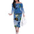 Personalized Estonia Family Matching Off The Shoulder Long Sleeve Dress and Hawaiian Shirt Barn Swallow Cornflower Flower