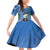 Personalized Estonia Family Matching Off Shoulder Short Dress and Hawaiian Shirt Barn Swallow Cornflower Flower