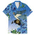 Personalized Estonia Family Matching Puletasi and Hawaiian Shirt Barn Swallow Cornflower Flower