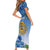 Personalized Estonia Family Matching Short Sleeve Bodycon Dress and Hawaiian Shirt Barn Swallow Cornflower Flower