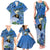 Personalized Estonia Family Matching Tank Maxi Dress and Hawaiian Shirt Barn Swallow Cornflower Flower