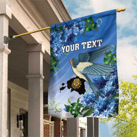 Personalized Estonia Garden Flag Barn Swallow Cornflower Flower