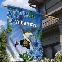 Personalized Estonia Garden Flag Barn Swallow Cornflower Flower