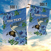 Personalized Estonia Garden Flag Barn Swallow Cornflower Flower