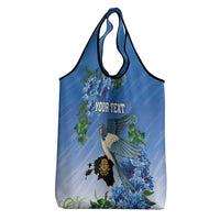 Personalized Estonia Grocery Bag Barn Swallow Cornflower Flower