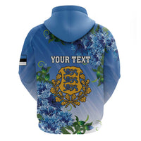 Personalized Estonia Hoodie Barn Swallow Cornflower Flower