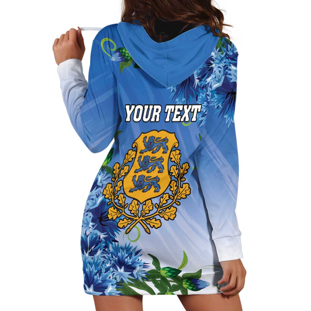 Personalized Estonia Hoodie Dress Barn Swallow Cornflower Flower