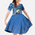 Personalized Estonia Kid Short Sleeve Dress Barn Swallow Cornflower Flower