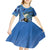 Personalized Estonia Kid Short Sleeve Dress Barn Swallow Cornflower Flower