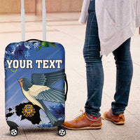 Personalized Estonia Luggage Cover Barn Swallow Cornflower Flower