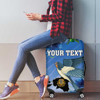 Personalized Estonia Luggage Cover Barn Swallow Cornflower Flower