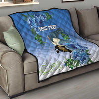 Personalized Estonia Quilt Barn Swallow Cornflower Flower