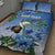 Personalized Estonia Quilt Bed Set Barn Swallow Cornflower Flower