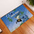 Personalized Estonia Rubber Doormat Barn Swallow Cornflower Flower