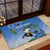 Personalized Estonia Rubber Doormat Barn Swallow Cornflower Flower