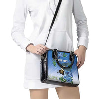 Personalized Estonia Shoulder Handbag Barn Swallow Cornflower Flower