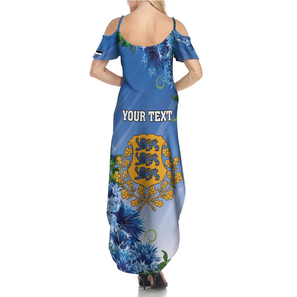 Personalized Estonia Summer Maxi Dress Barn Swallow Cornflower Flower