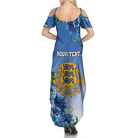 Personalized Estonia Summer Maxi Dress Barn Swallow Cornflower Flower