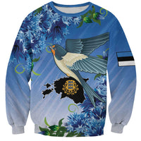 Personalized Estonia Sweatshirt Barn Swallow Cornflower Flower