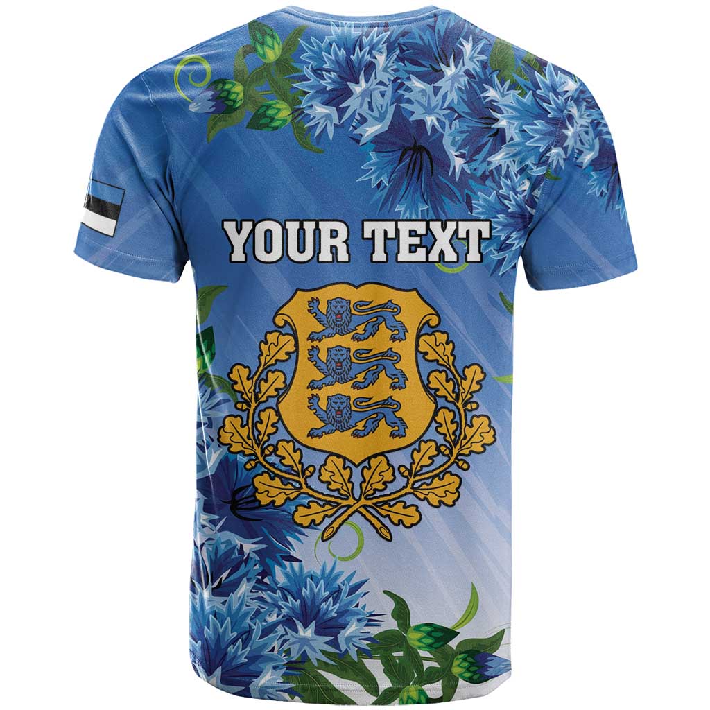 Personalized Estonia T Shirt Barn Swallow Cornflower Flower