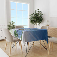 Personalized Estonia Tablecloth Barn Swallow Cornflower Flower