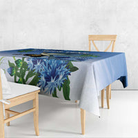 Personalized Estonia Tablecloth Barn Swallow Cornflower Flower