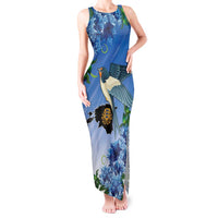 Personalized Estonia Tank Maxi Dress Barn Swallow Cornflower Flower