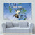 Personalized Estonia Tapestry Barn Swallow Cornflower Flower