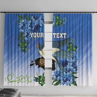 Personalized Estonia Window Curtain Barn Swallow Cornflower Flower