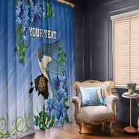 Personalized Estonia Window Curtain Barn Swallow Cornflower Flower