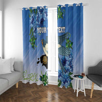 Personalized Estonia Window Curtain Barn Swallow Cornflower Flower