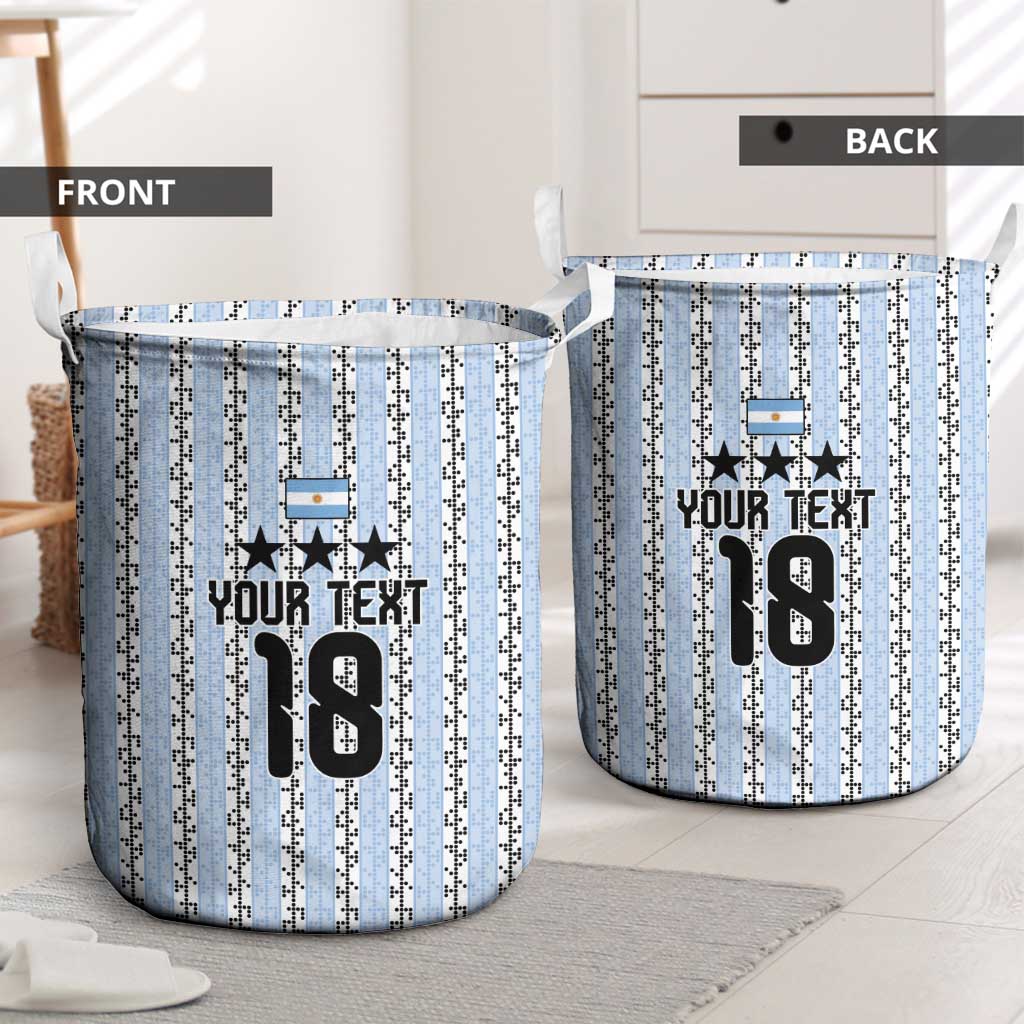 Custom Argentina Heritage Football Laundry Basket La Albiceleste Glory Road to 2026