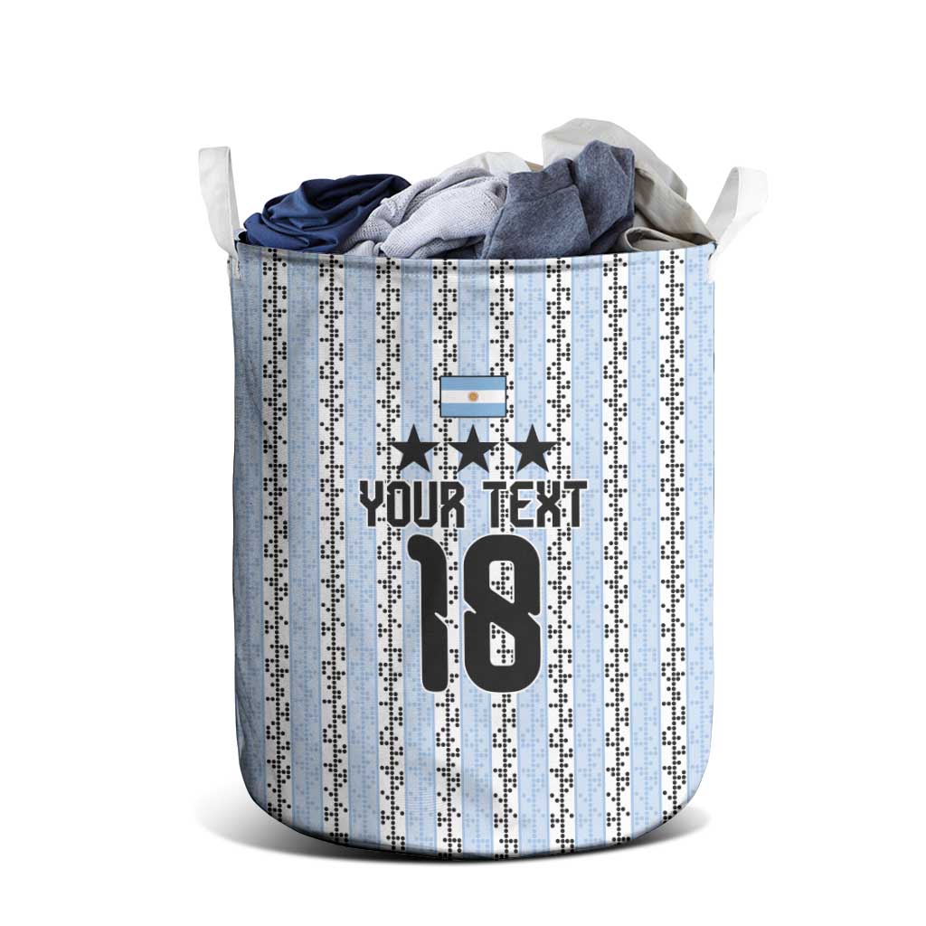 Custom Argentina Heritage Football Laundry Basket La Albiceleste Glory Road to 2026