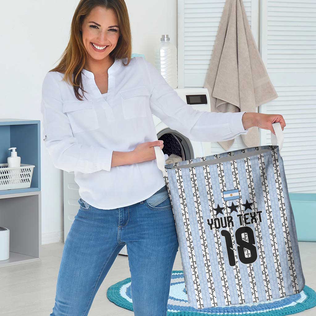 Custom Argentina Heritage Football Laundry Basket La Albiceleste Glory Road to 2026