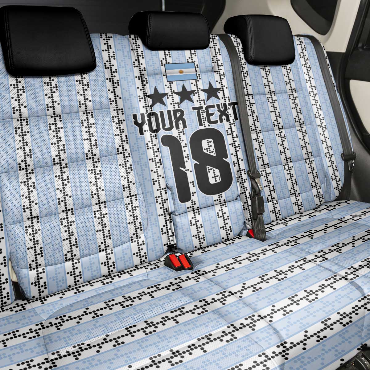 Custom Argentina Heritage Football Back Car Seat Cover La Albiceleste Glory Road to 2026