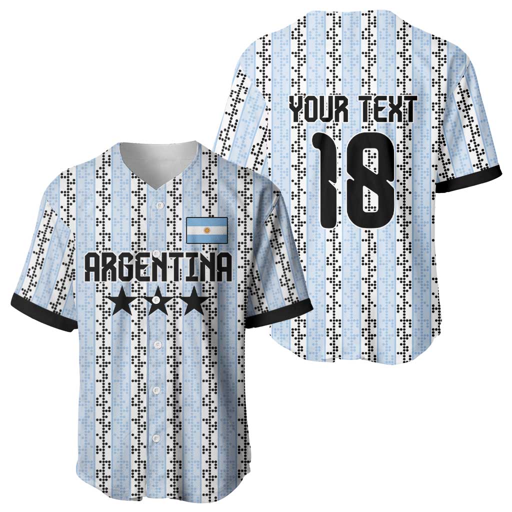 Custom Argentina Heritage Football Baseball Jersey La Albiceleste Glory Road to 2026