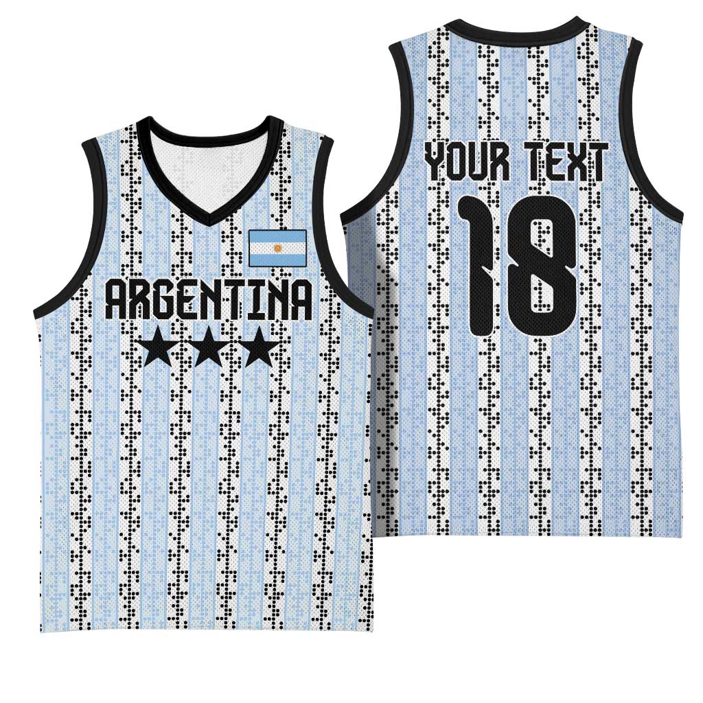 Custom Argentina Heritage Football Basketball Jersey La Albiceleste Glory Road to 2026