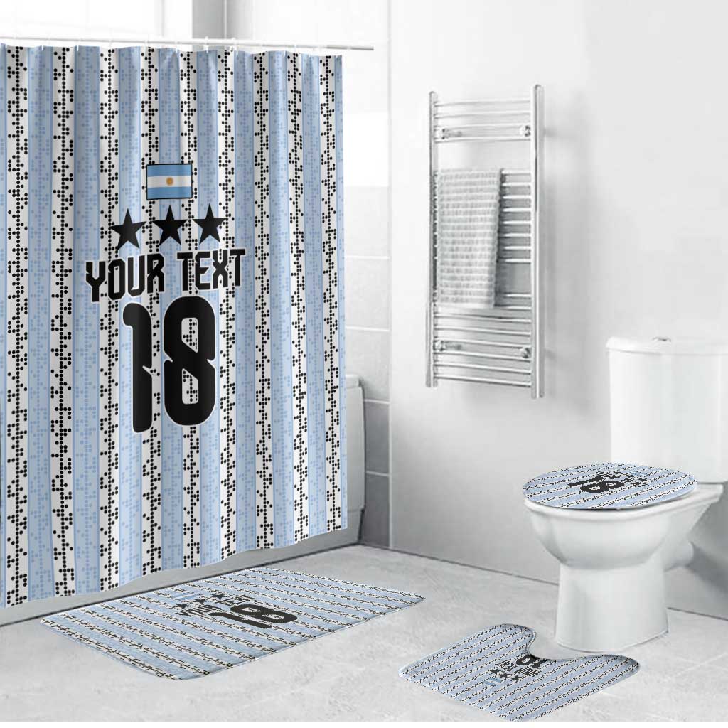 Custom Argentina Heritage Football Bathroom Set La Albiceleste Glory Road to 2026