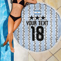 Custom Argentina Heritage Football Beach Blanket La Albiceleste Glory Road to 2026