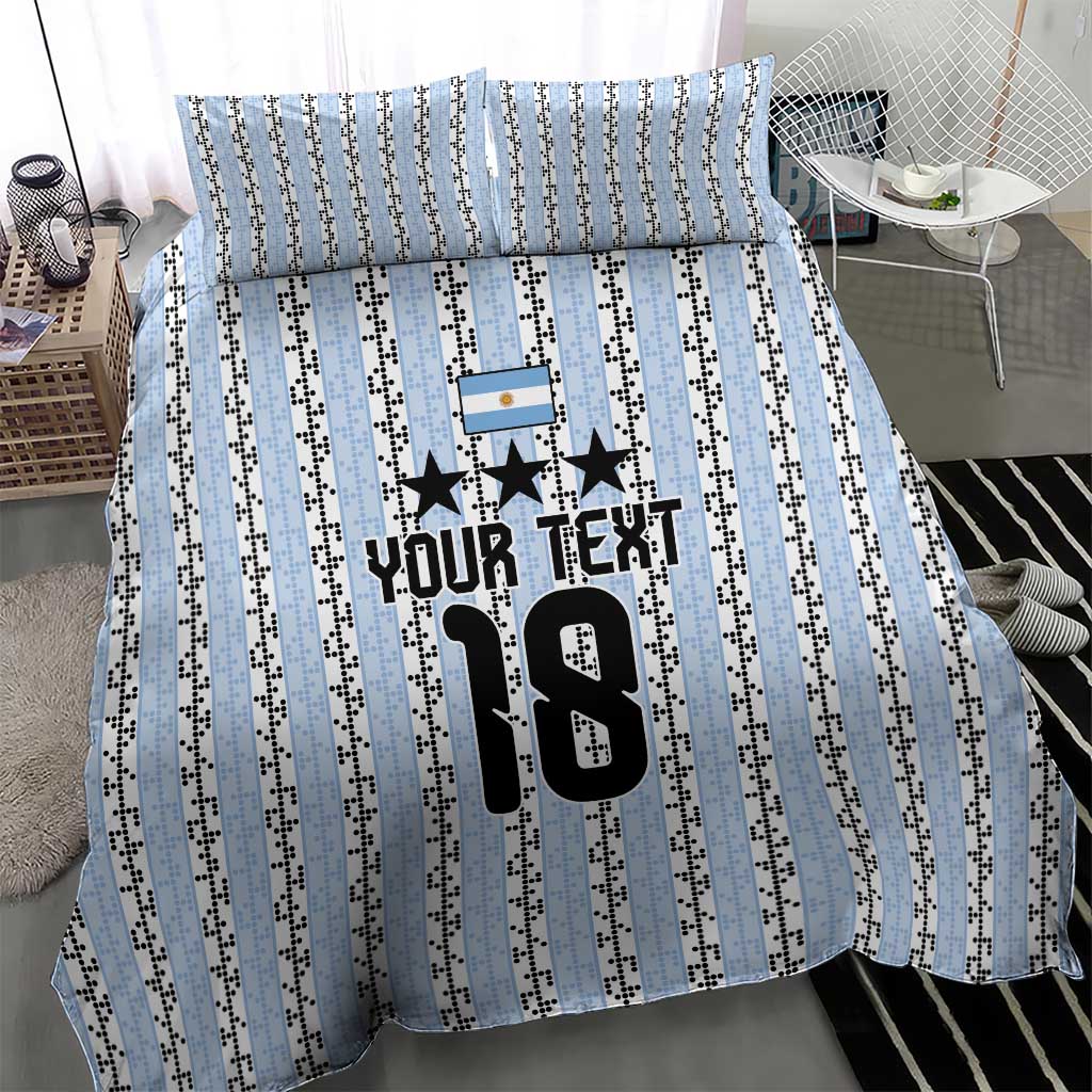 Custom Argentina Heritage Football Bedding Set La Albiceleste Glory Road to 2026