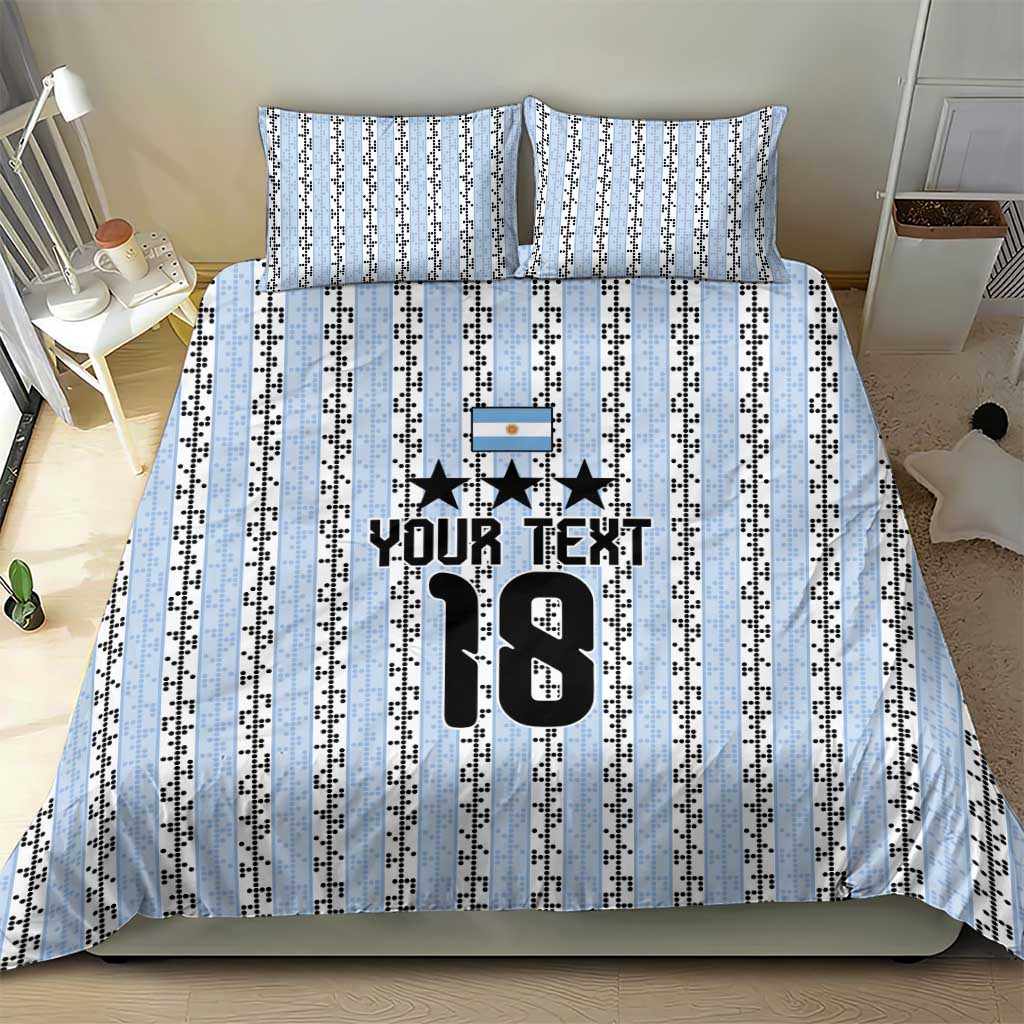 Custom Argentina Heritage Football Bedding Set La Albiceleste Glory Road to 2026