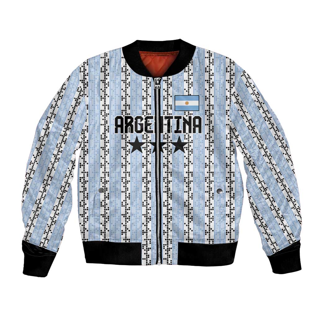 Custom Argentina Heritage Football Bomber Jacket La Albiceleste Glory Road to 2026