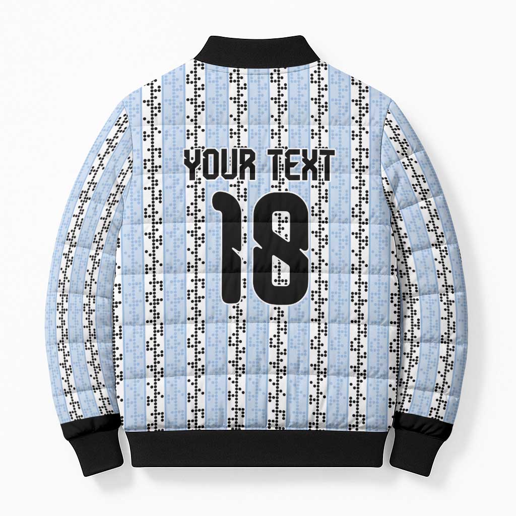 Custom Argentina Heritage Football Bomber Puffer Jacket La Albiceleste Glory Road to 2026