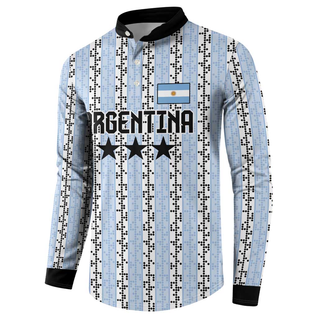 Custom Argentina Heritage Football Button Sweatshirt La Albiceleste Glory Road to 2026