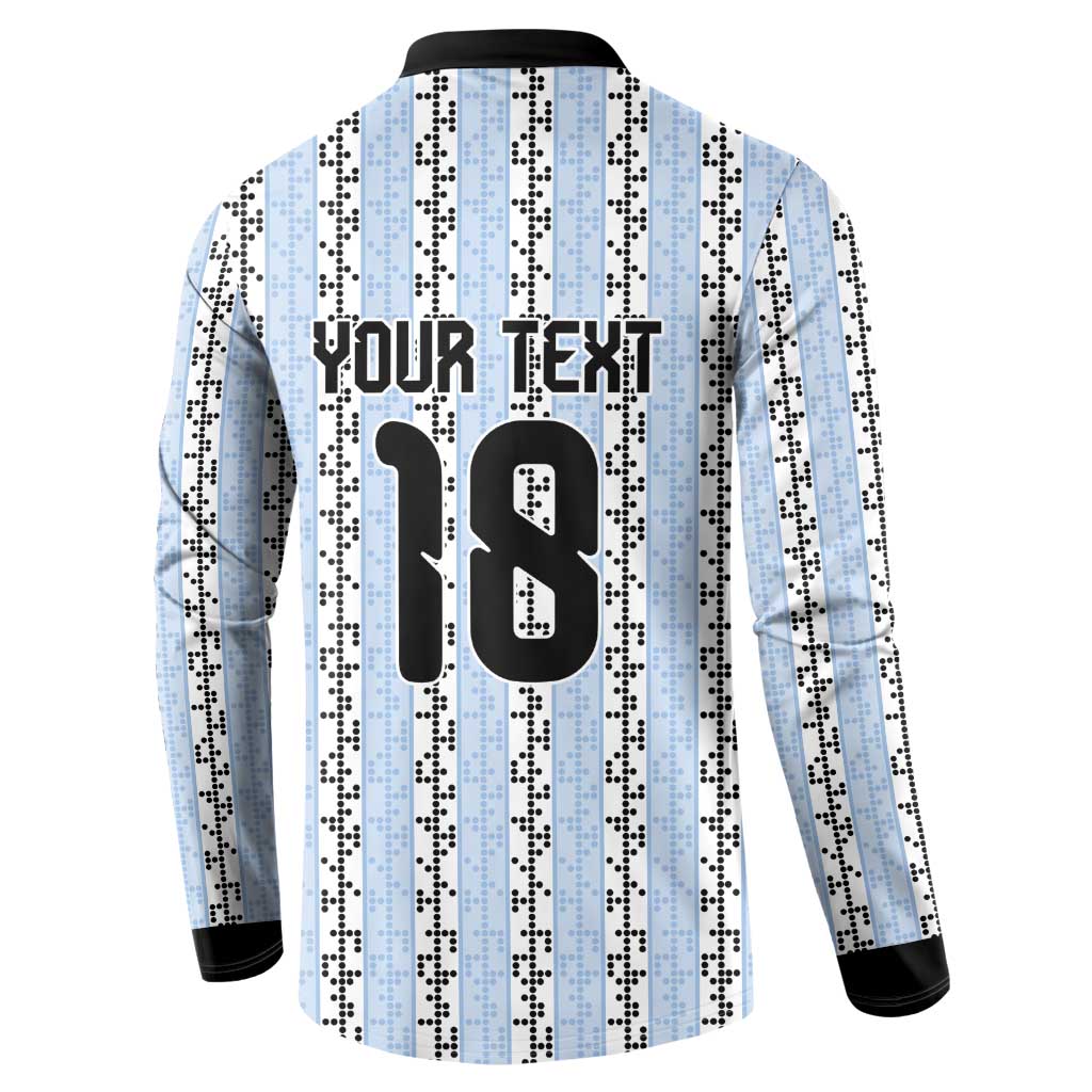 Custom Argentina Heritage Football Button Sweatshirt La Albiceleste Glory Road to 2026